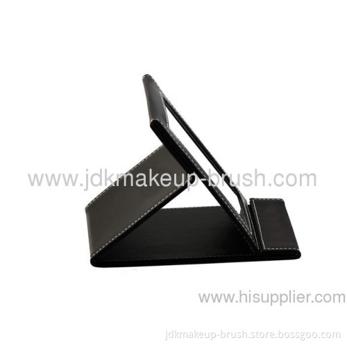 Portable Black Pu Pocket Cosmetic Mirror 